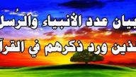 كم عدد الأنبياء والرسل المذكورين في القران
