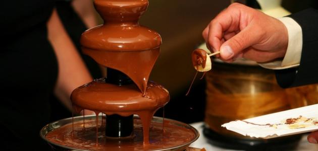 طريقة نافورة الشوكولاته