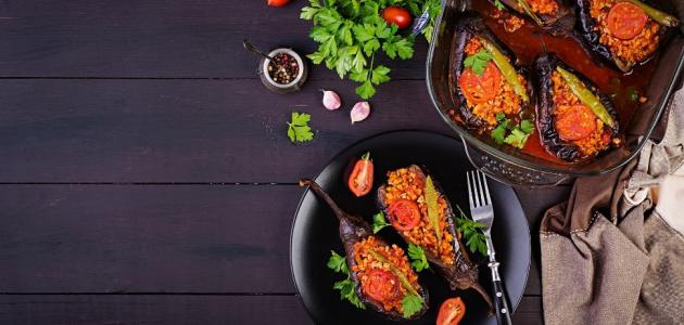 طريقة عمل قوارب الباذنجان