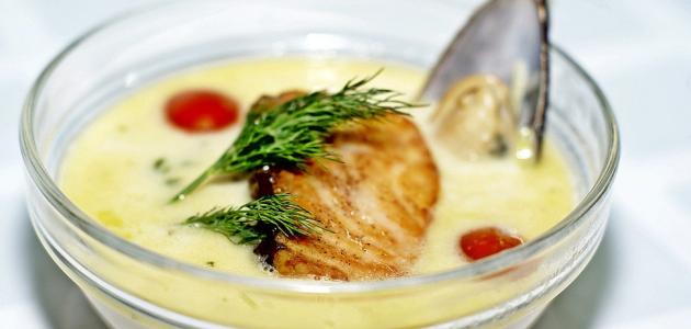 طريقة عمل شوربة السى فود المجمدة