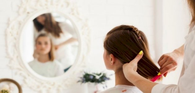 العناية بشعر الأطفال البنات