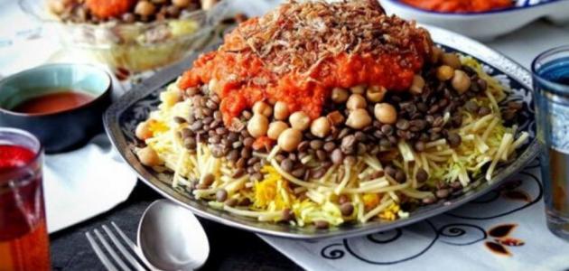 ماهي مكونات الكشري المصري
